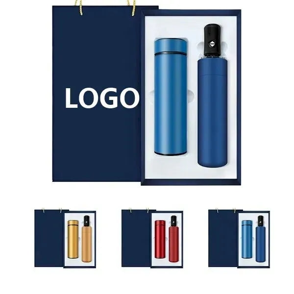 Umbrella and Smart Insulated Cup Set