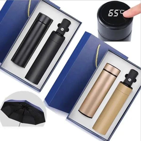 Umbrella and Smart Insulated Cup Set