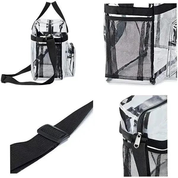 Stadium Approved Clear Tote Bag with Zipper Pocket
