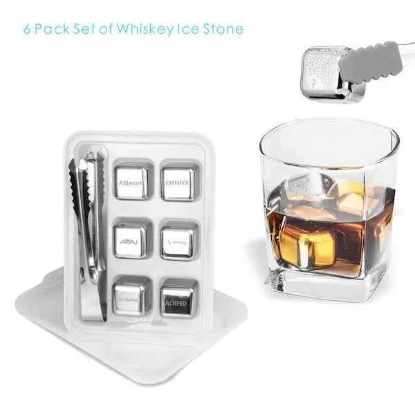 6 Pcs Stainless Steel Ice Cube Set