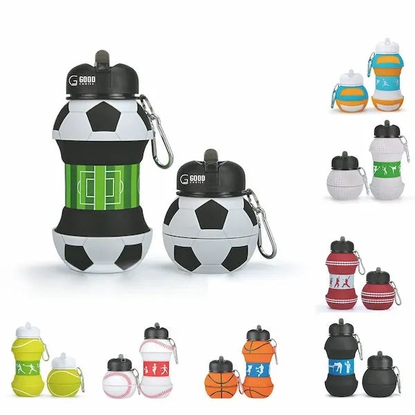 Collapsible Silicone Sports Ball Shaped Bottle