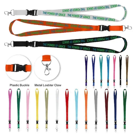3/4" Polyester Detachable Lanyards Badge Holder