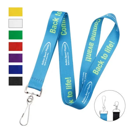 3/4" Polyester Lanyards For ID Badges W/ Metal Swivel Clasp
