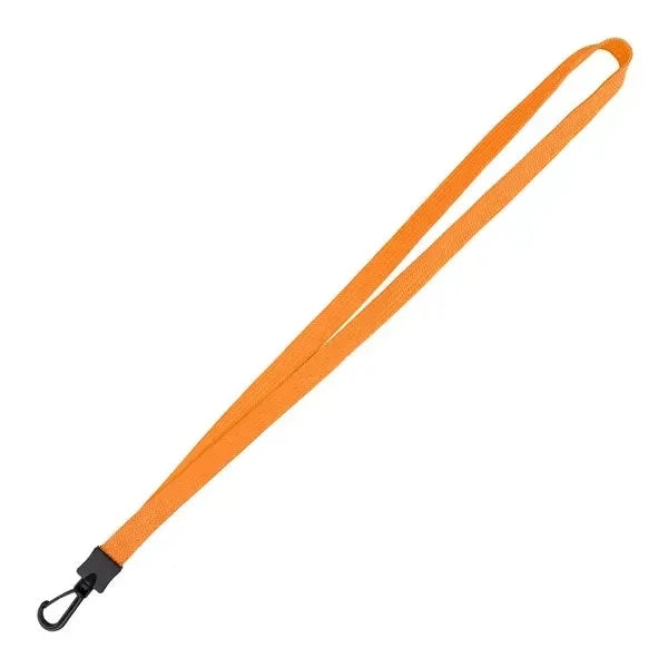 3/5" Polyester Flat Lanyard W/ Plastic J Hook