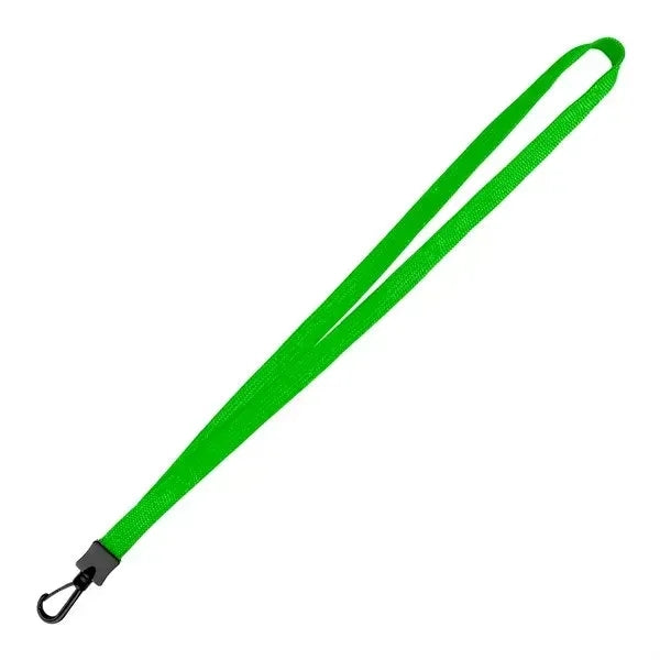 3/5" Polyester Flat Lanyard W/ Plastic J Hook