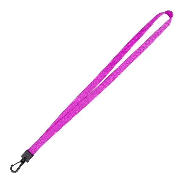 3/5" Polyester Flat Lanyard W/ Plastic J Hook