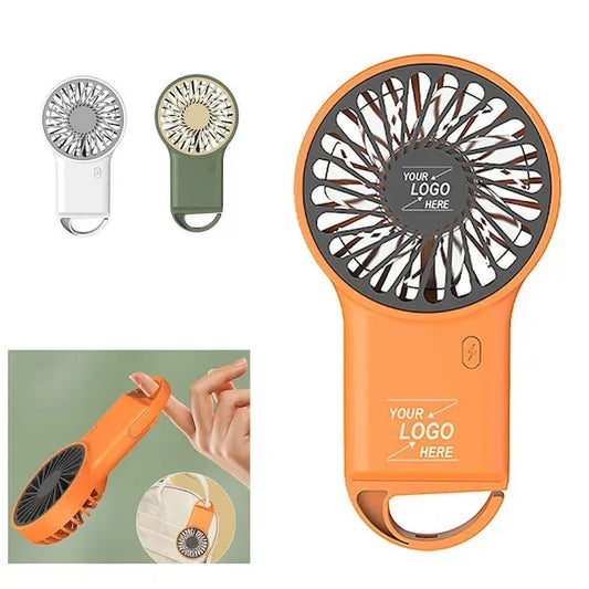 Rechargeable Handheld Fan with Carabiner