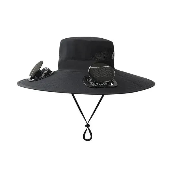 Wide Brim Solar Fan Hat