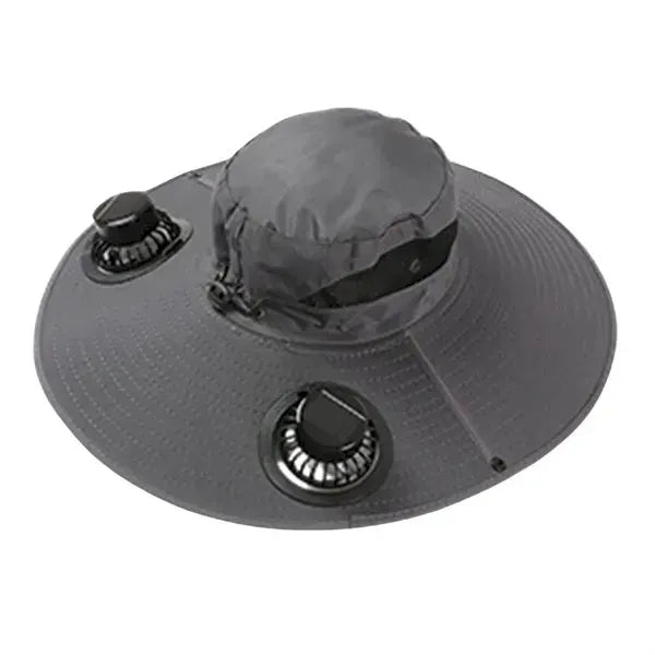 Wide Brim Solar Fan Hat