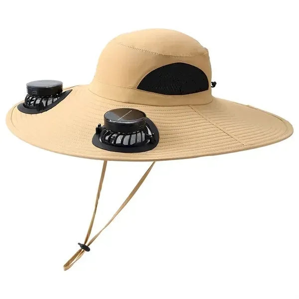 Wide Brim Solar Fan Hat