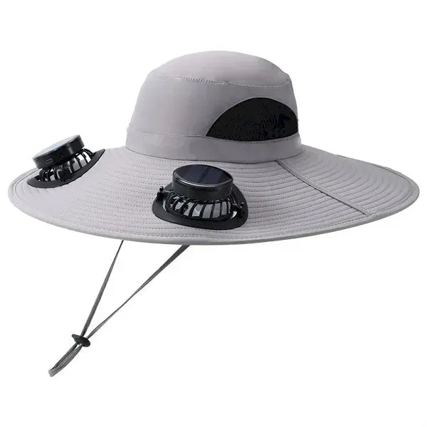 Wide Brim Solar Fan Hat