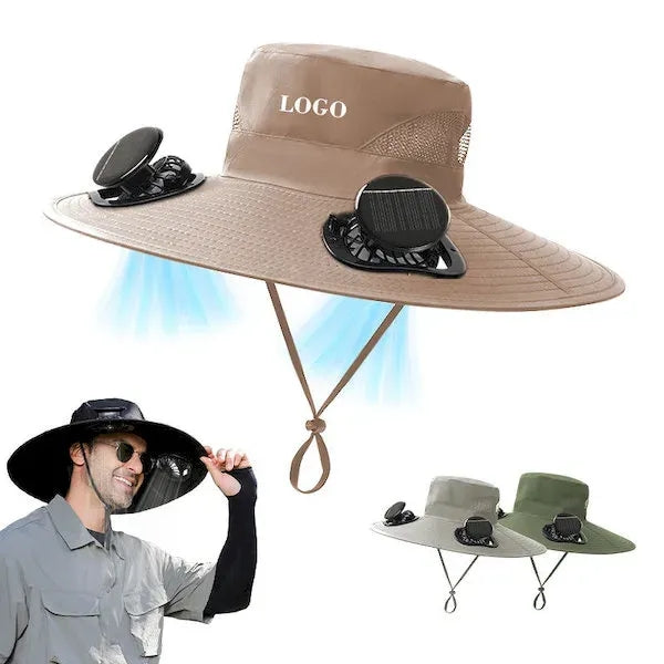 Wide Brim Solar Fan Hat