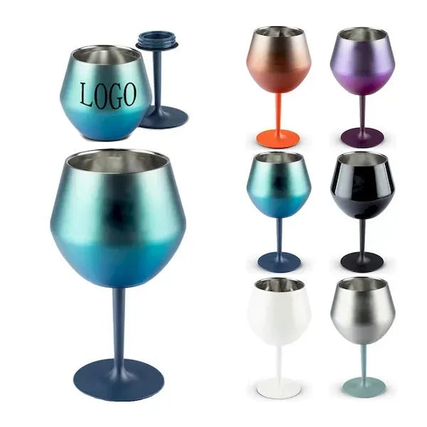 400ML Wine Glass with Stainless Steel Base
