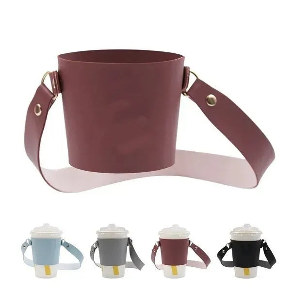 Leather Anti-Scald Water Bottle Sleeve