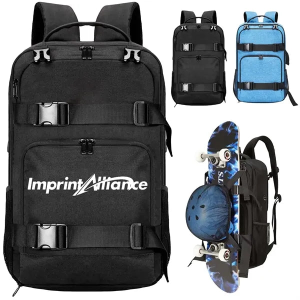 Multifunctional Skateboard Backpack with Straps
