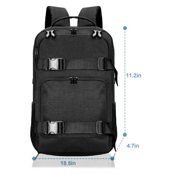 Multifunctional Skateboard Backpack with Straps