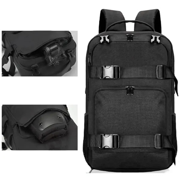 Multifunctional Skateboard Backpack with Straps