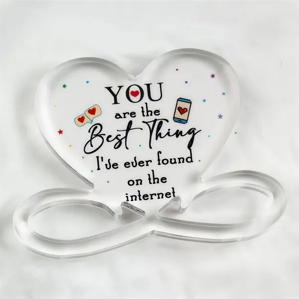 Clean Acrylic Heart Gift Keepsake/Award