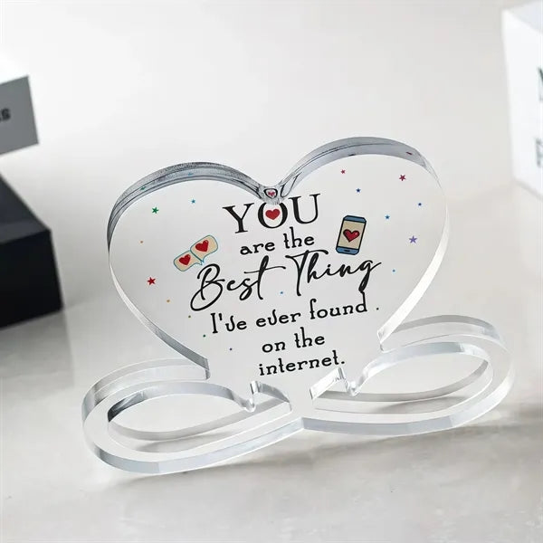 Clean Acrylic Heart Gift Keepsake/Award