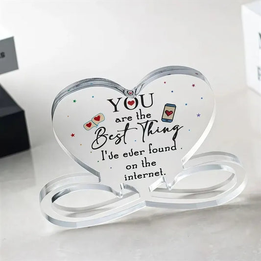 Clean Acrylic Heart Gift Keepsake/Award