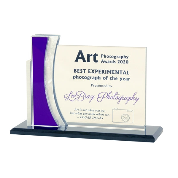 Arched Accent Brackets Award - Laser Etched