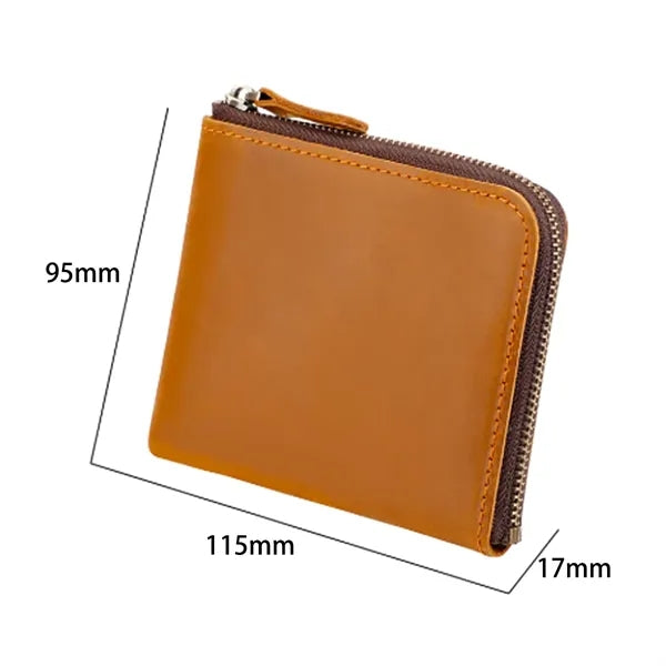 PU Leather Zipper Coin Purse with Card Pocket