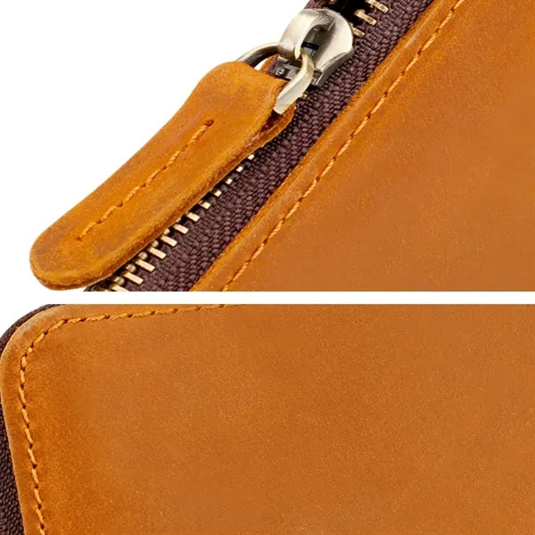 PU Leather Zipper Coin Purse with Card Pocket