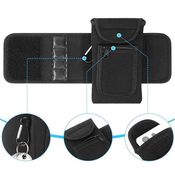 Magnetic Insulated Bottle Sleeve with Storage Pocket