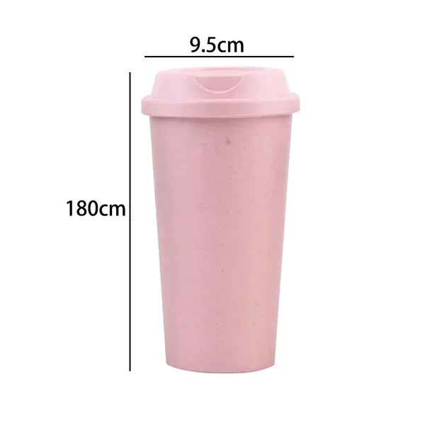 18 oz. Double Wall Bamboo Fiber Travel Cup