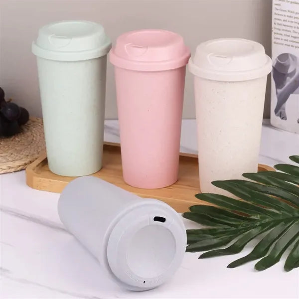 18 oz. Double Wall Bamboo Fiber Travel Cup