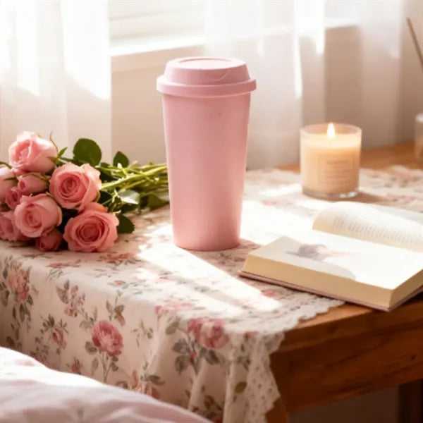 18 oz. Double Wall Bamboo Fiber Travel Cup