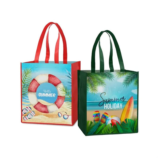 Laminated Non-Woven Tote Bag ( 13" X 15" X 10" )