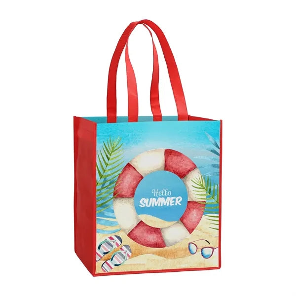 Laminated Non-Woven Tote Bag ( 13" X 15" X 10" )