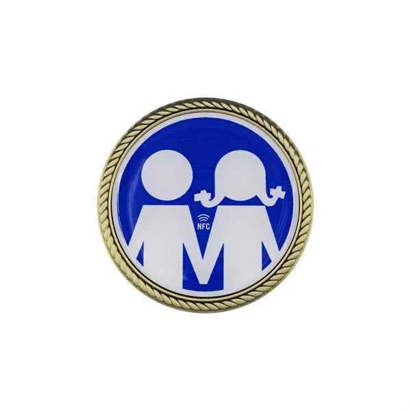 NFC Challenge Coin w/ Rope Border (1.75")