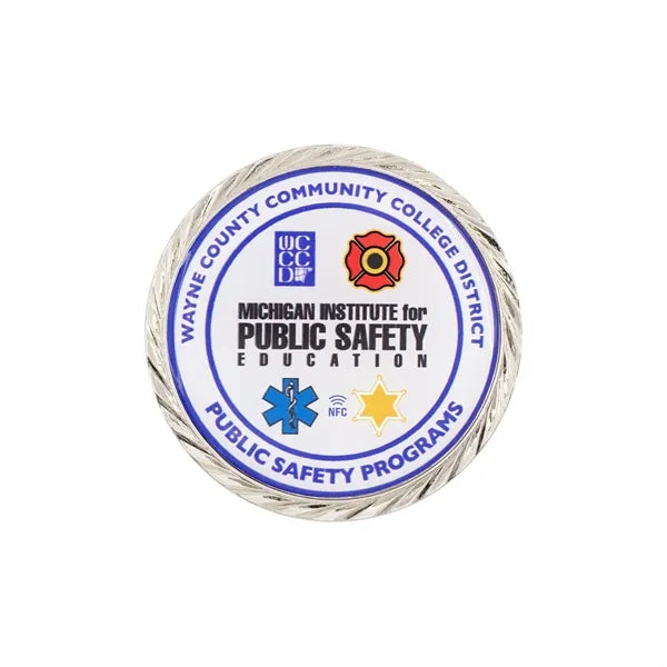 NFC Challenge Coin w/ Oblique Border (1.75")