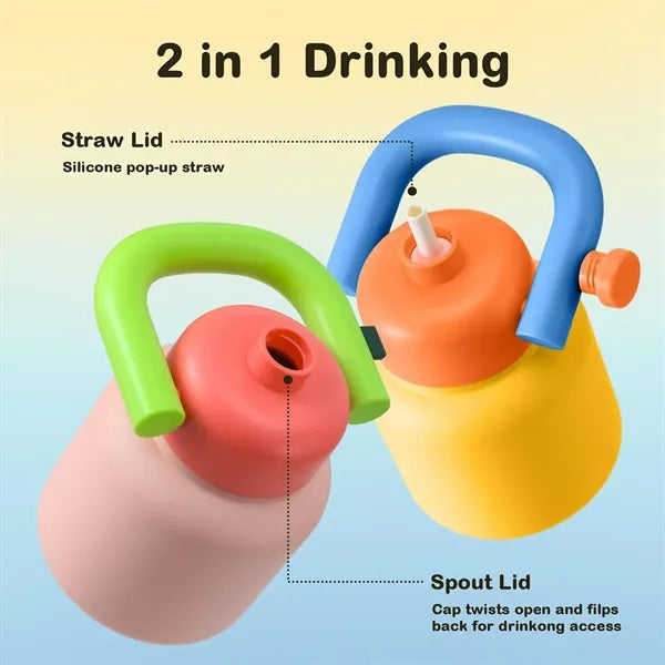 Leak-Proof Vacuum-Insulated Adorable Bottle with Handle