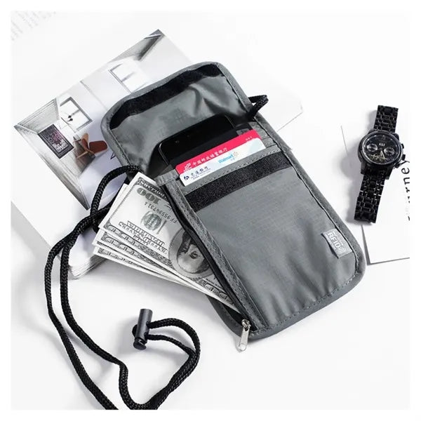 Travel Neck Wallet with RFID Blocking