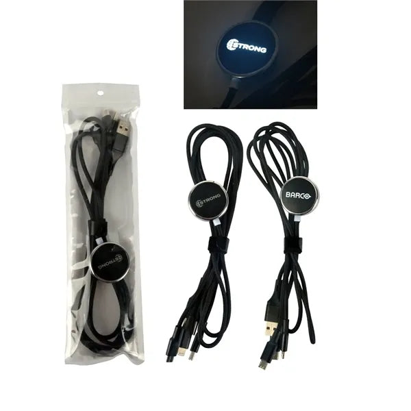 USB/USB-C Charging Cable with Dual Side Logos