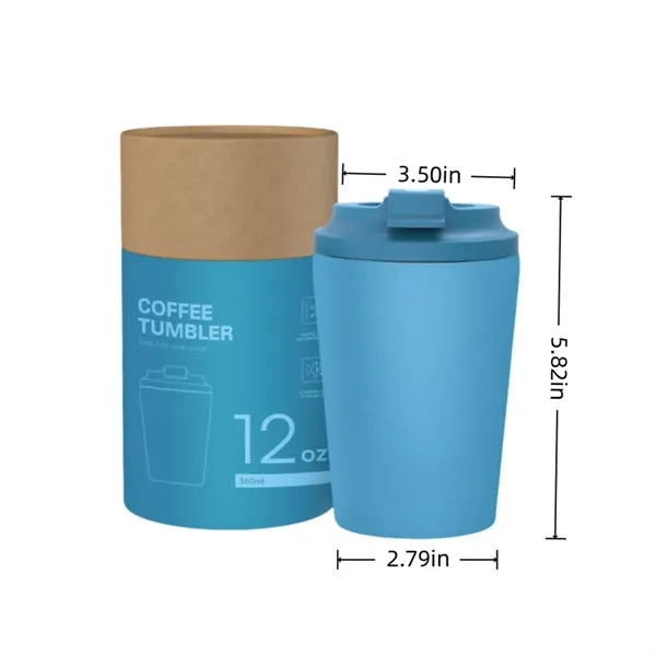 12 oz Stainless Steel Travel Coffee Mug With Lid