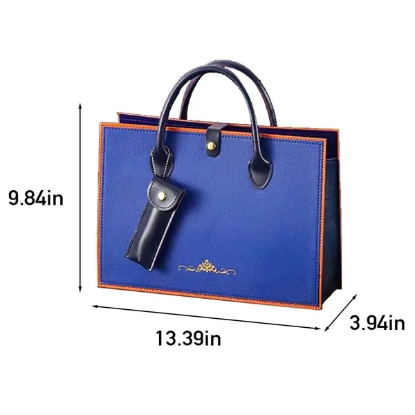 Portable PU leather two bottles wine carrier tote gift bag