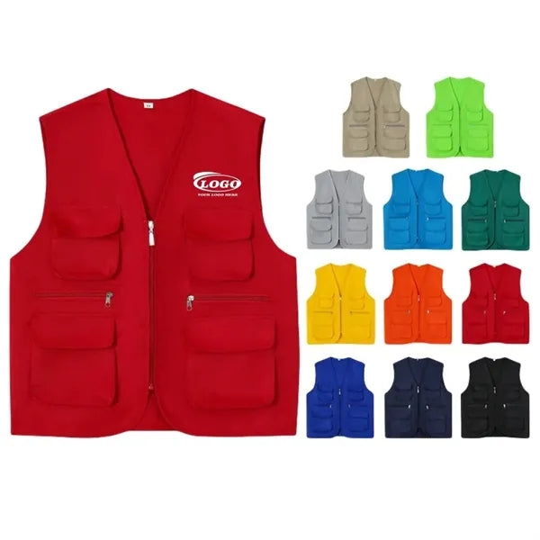 Multi-Pocket Safety Work Vest