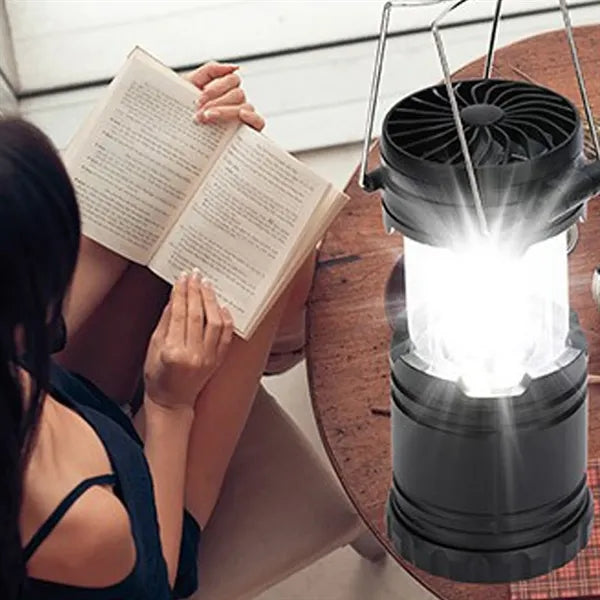 Camping Lantern Mini Fan Portable Light