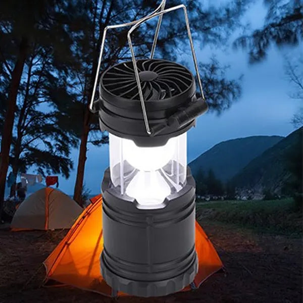 Camping Lantern Mini Fan Portable Light