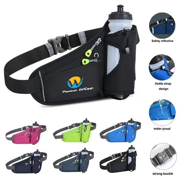 Waterproof Reflective Fanny Bag with Bottle Rest