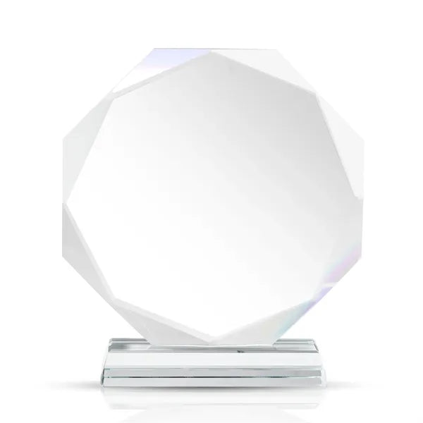 Round Crystal Achievement Award with Pedestal Base