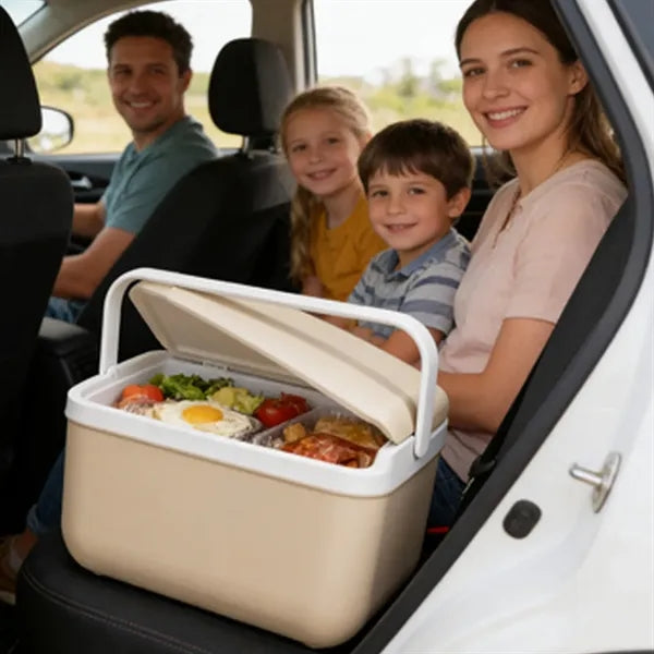 Insulated Portable Cooler with Ice Retention