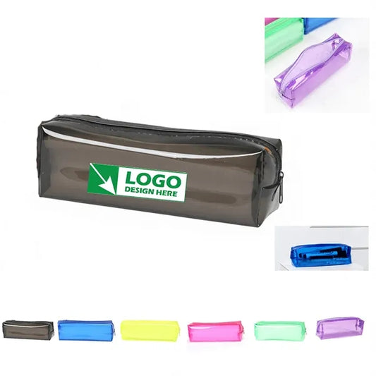 Large Capacity Clear PVC Zipper Pencil Case