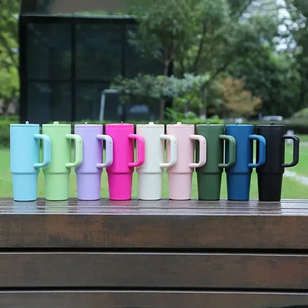 30oz Stainless Steel Tumbler with Flip Straw Lid