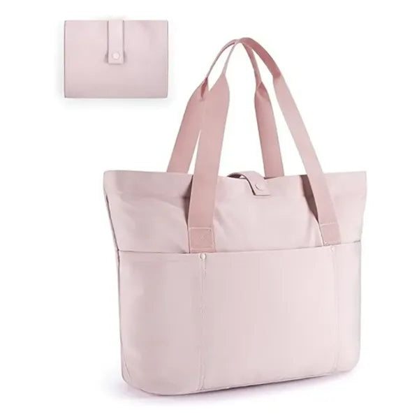 Foldable Tote Bag with Front Pocket and Carry Handles