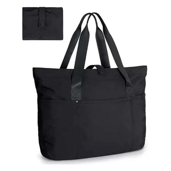 Foldable Tote Bag with Front Pocket and Carry Handles